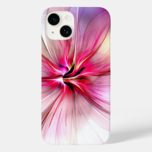 Étui de téléphone à fleurs rose vif moderne