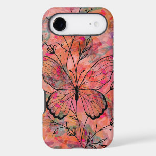 Étui de téléphone à illustration de papillon