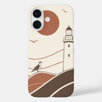 Étui de téléphone à illustration minimale de phare