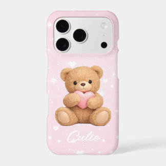 Étui de téléphone à l'esthétique d'ours en peluche
