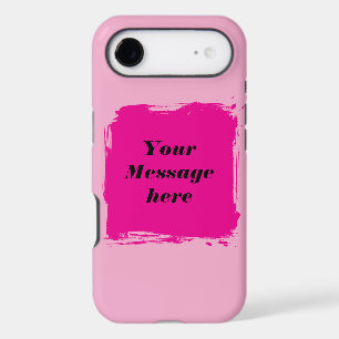Étui de téléphone à message rose personnalisé – Te