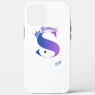 Étui de téléphone à monogramme lettre S dégradé vi