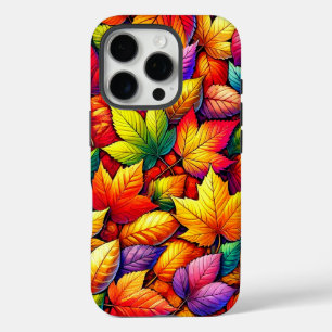 Étui de téléphone à motif de feuille d'automne fra
