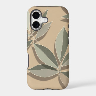 Étui de téléphone à motif de feuilles botaniques n