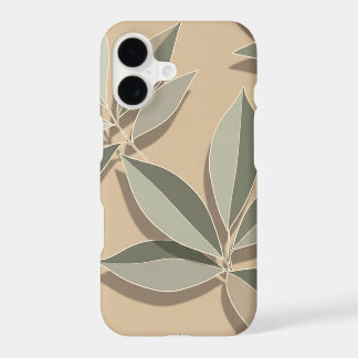 Étui de téléphone à motif de feuilles botaniques n