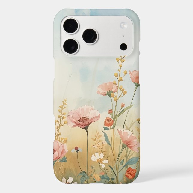 Étui de téléphone à motif de fleur sauvage magnifi (Verso)