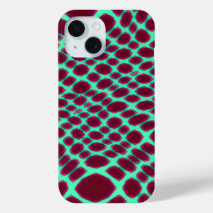 Étui de téléphone à motif de grille moderne abstra