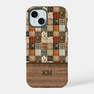 Étui de téléphone à motif patchwork d'automne | Pe