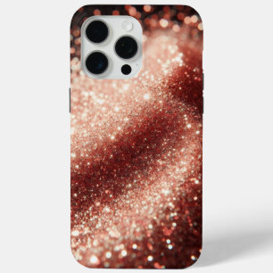 Étui de téléphone à motif rose violet pailleté pou