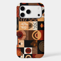 Étui de téléphone à motifs congolais sur fond quad