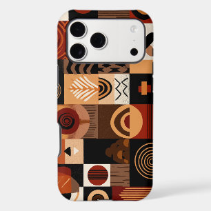 Étui de téléphone à motifs congolais sur fond quad