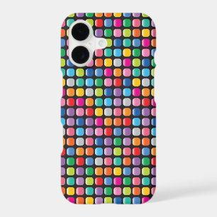 Étui de téléphone à motifs de points arc-en-ciel a