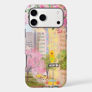 Étui de téléphone à paysage de New York à l'aquare