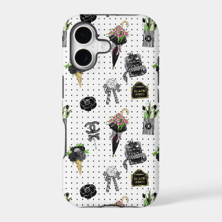 Étui de téléphone à pois chic de mode parisienne
