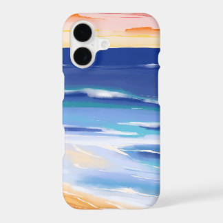 Étui de téléphone à rayures océaniques