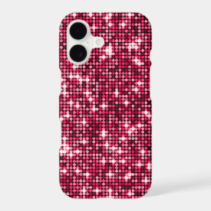 Étui de téléphone à sequins rouges