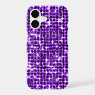 Étui de téléphone à sequins violets