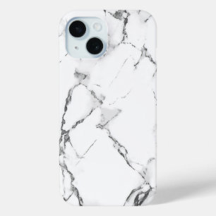 Étui de téléphone à texture de marbre blanc classi