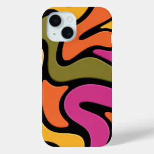 Étui de téléphone à vague de couleur abstraite.