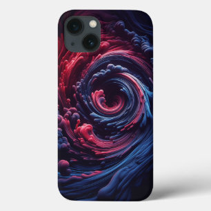 Étui de téléphone à vortex de fluide 3D abstrait -