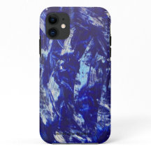 Étui de téléphone abstrait bleu
