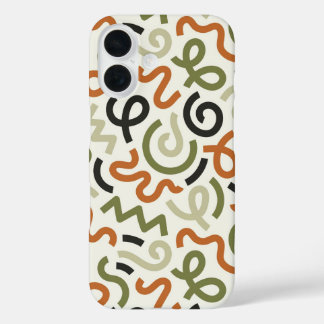 Étui de téléphone abstrait ondulé de style moderne
