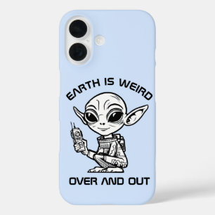 Étui de téléphone Alien noir et blanc