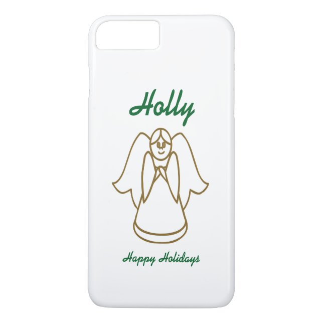 Étui de téléphone ange de Noël personnalisé (Dos)