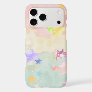 étui de téléphone arc-en-ciel rose