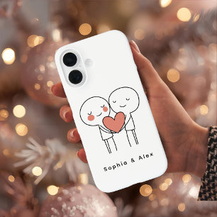 Étui de téléphone assorti pour couple personnalisé