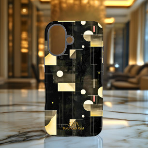 Étui de téléphone avec art géométrique équilibré n