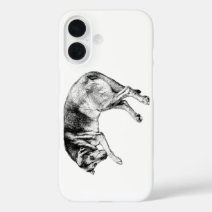 Étui de téléphone avec chien Bloodhound en positio