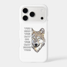 Étui de téléphone avec citation motivante de loup