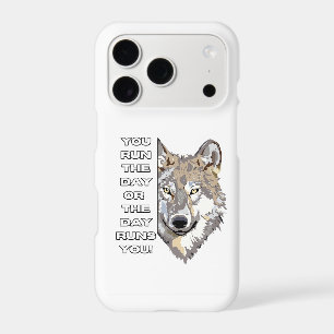 Étui de téléphone avec citation motivante de loup