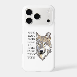 Étui de téléphone avec citation motivante de loup