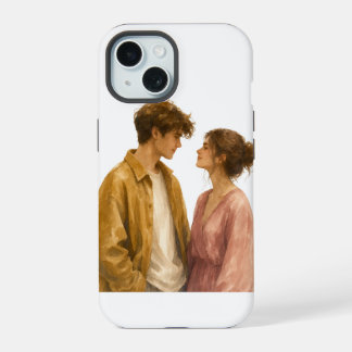 Étui de téléphone avec illustration de couple esth