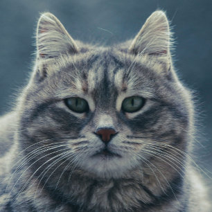 Étui de téléphone avec portrait de chat gris migno