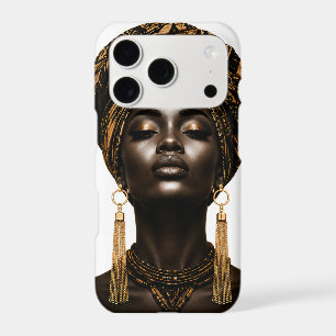 Étui de téléphone avec portrait élégant de femme a