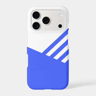 Étui de téléphone bleu et blanc minimaliste