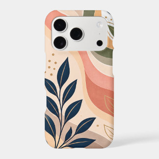Étui de téléphone botanique moderne – Feuille flor