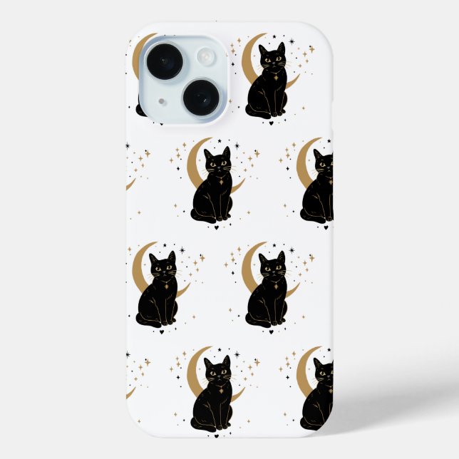 Étui de téléphone chat noir (Verso)