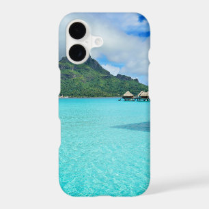 Étui de téléphone de bungalows sur l'eau dans le l