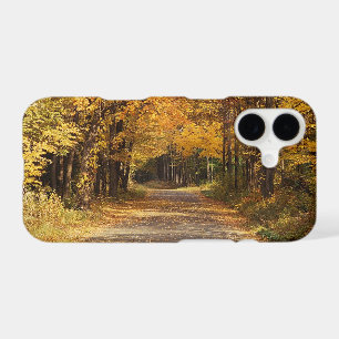 Étui de téléphone de chemin de feuillage d'automne