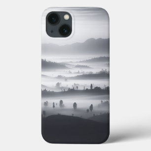 Étui de téléphone de forêt brumeuse minimaliste no