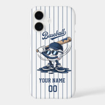 Étui de téléphone de mascotte de baseball - Nom et