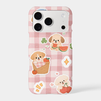 Étui de téléphone de pique-nique de chiot mignon K