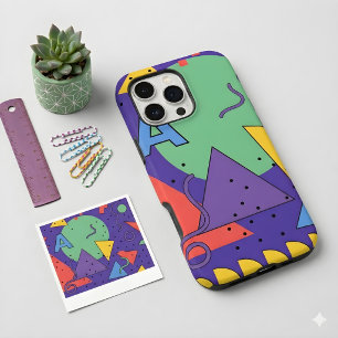 Étui de téléphone de style Memphis Dopamine Décor