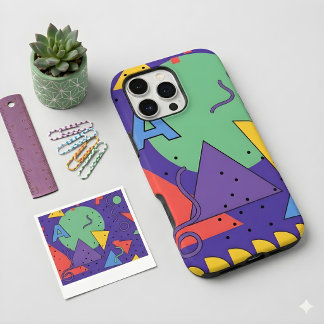 Étui de téléphone de style Memphis Dopamine Décor