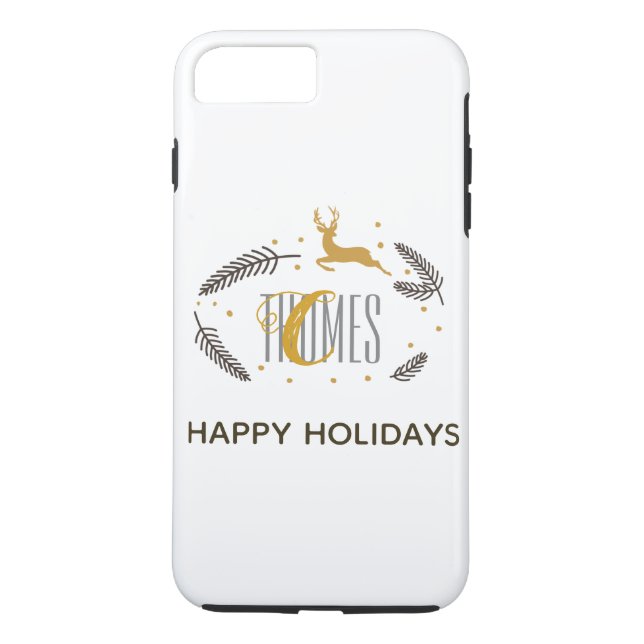 Étui de téléphone de vacances à monogramme tendanc (Dos)