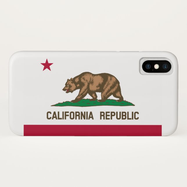 étui de téléphone drapeau de Californie (Dos (Horizontal))